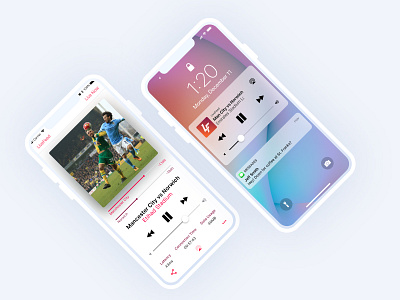 LIVE FEED app design event ios lock music radio ui