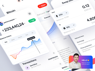 🔥Multi-Currency Wallet and Lightning Swap App🔥 banking bitcoin coin crypto wallet cryptocurrency currency experience design icons interface design investment light mode mobile nft swap trade transaction wallet wire