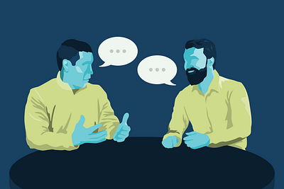 Conversation Illustration adobe avatar behance bold color conversation design dribbble flat graphic design illustration illustrator instagram people procreate simple talking