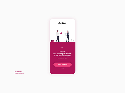 DailyUI 078 Pending Invitation application daily 100 challenge daily ui dailyui design mobile ui