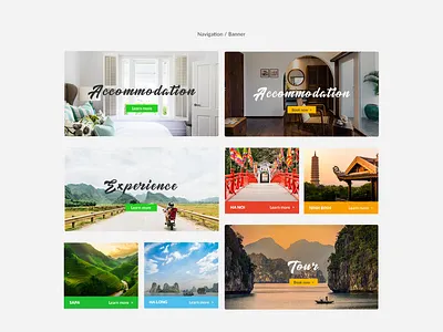 Vietnam tours & Travel - Lilyhomtel accomodation banner experience tour travel trip vietnam webdesign