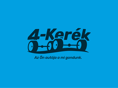 4 kerék logo (4 Wheels Car Service) branding car car service draft hungarian hungary illustrator logo logo design logodesign logos service vector wheel wheels wip