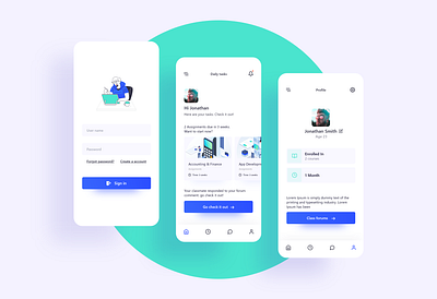 Educational App UI app ui app ui design education education app