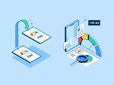 Credit Info credit credit score isometric phone vector