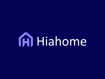 Hiahome logo design. brand branding design ecommerce for sale friendly fun h letter home house icon identity lettering logo logos and branding minimal path premade real estate vector