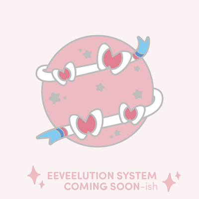 Sylveon Enamel Pin eevee eeveelution enamel pin illustration kickstarter planet pokemon space sylveon vector