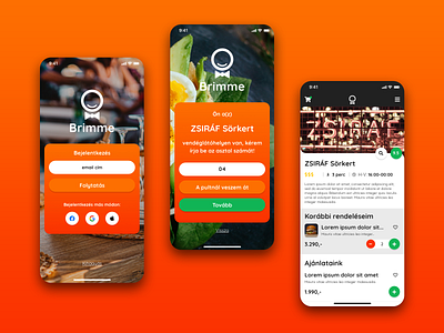 Brimme - Digital Dining - UI WIP/01 app app design dining draft hungary mobile mobile app mobile app design mobile app ui mobile ui restaurant restaurants ui ui ux uiux ux design uxdesign waiter wip