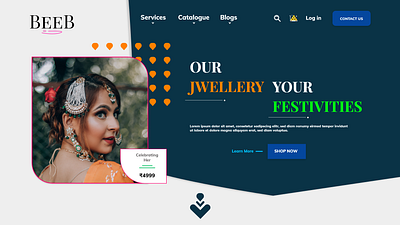 Jewellery shop landing page app branding character clean design graphic design icon illustration minimal mobile typography ui ux web website