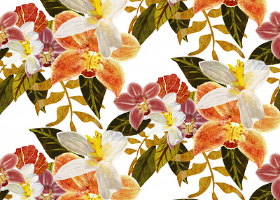 Pattern Gouache Flowers adobefresco design digitalpainting graphicdesign illustration procreate surfacedesign