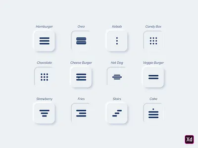 Neumorphism Icons Exploration 2020 trends adobe xd design trends hamburger icon hamburger menu icon design icons neumorphic neumorphism uiux white