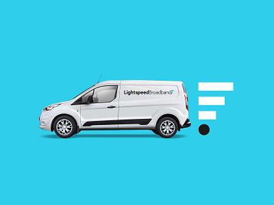 Lightspeed brand design logo tech van