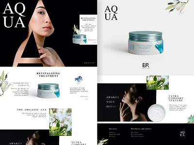 Aqua Cosmetics asian bandring beauty beauty brand beauty product beauty website care cosmetic cosmetics cream fashion french luxe luxury luxury logo make up moisture premium skin skincare