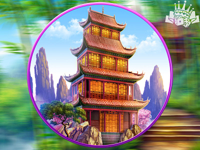 A Chinese Pagoda as another slot symbol china pagoda chinene themed chinese chinese art chinese pagoda chinese slot chinese symbol chinese themed slot gambling game art game design pagoda slot game art slot game design slot machine art slot machine design slot symbol developer slot symbol development