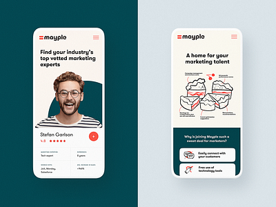 Mayple Mobile Website design design studio graphic design graphics illustration interaction interface marketing mobile screens mobile ui mobile website profile page ui user experience user experience design user interface ux web design web marketing website