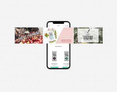Fiddleheads Coffee Mobile E-commerce Site bigcommerce branding design e commerce graphic design ui ux web webdesign website
