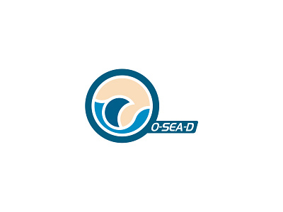 O SEA D clean logogrid modern sea simple wave