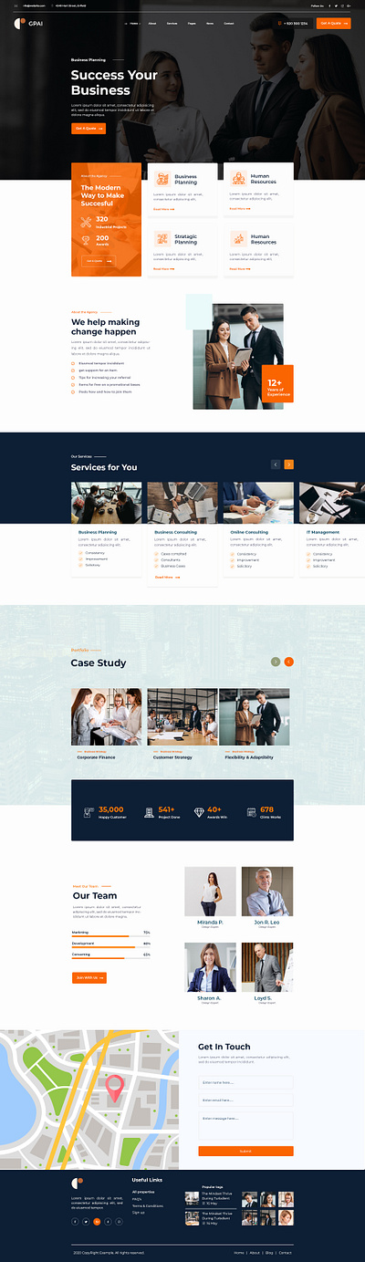 Home Page UI Design business website homepage design ui ux website design