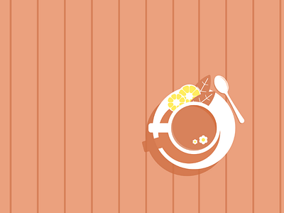 Tea Time challenge cup daily drink flat idea illustration illustrator inspiration lemon orange tea tutsup