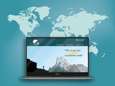 Travel company web-mockup. design ui web