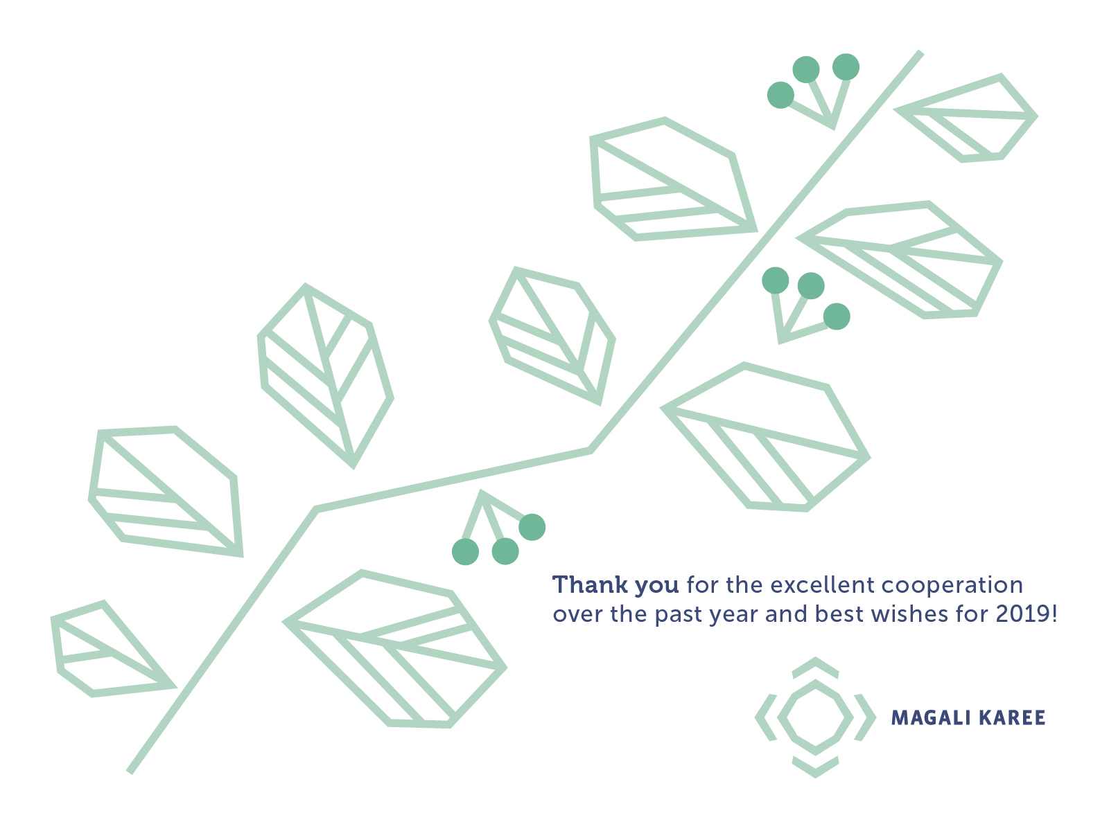 Thank You Day branding graphic design greeting card new year translator