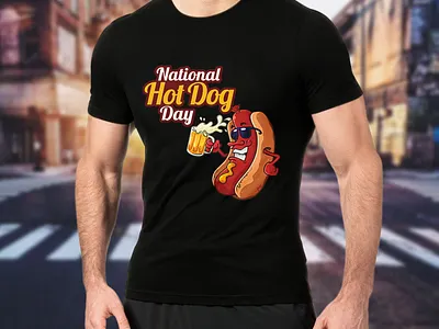 hot dog design logodesign minimallogo teespring tshirt typography vector