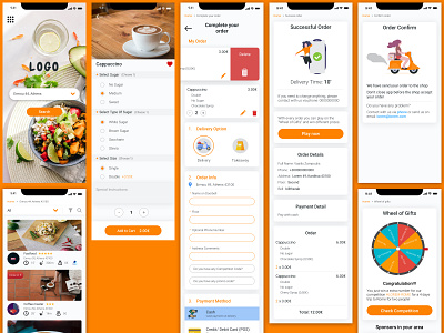 Food & Coffee Delivery App coffee concept delivery delivery app design food food app sketch ui ui design ux