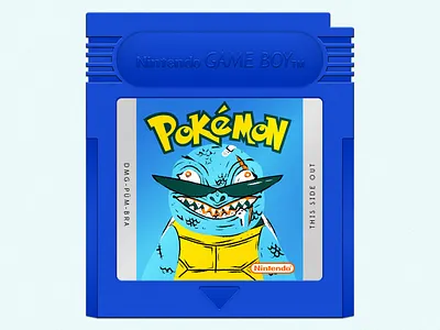 Pokémon Blue adobe illustrator blue catridge gameboy illustration pokemon squirtle vector videogames