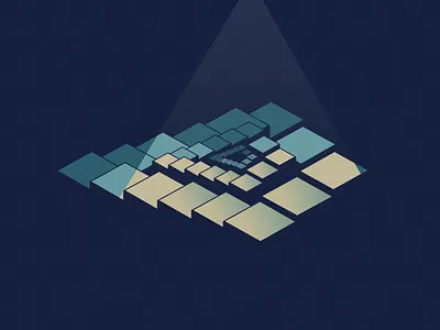 Penrose stairs flat illustration light minimal stairs vector