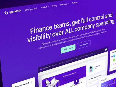 Spendesk New Homepage after effects brand branding dashboard design homepage identity illustration spendesk ui ux webdesign website