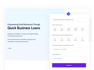 SMEs Business Loan business finance financial dashboard financial services fintech loan app loan calculator ui ux web design