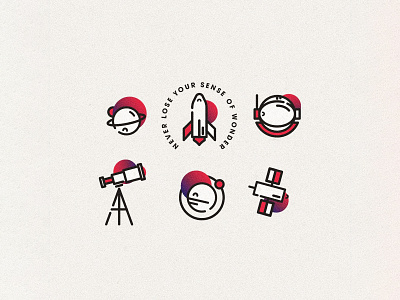 Space Icons branding icons illustration logo vector