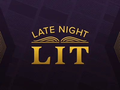 Late Night Lit books branding late night literature logo sophisticated