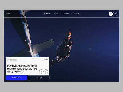 Skyler 2022 trends animation art direction branding clean creative design extreme illustration motion motion graphics skydiving ui ui elements uidesign ux video web web design website ui