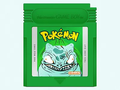 Bulbasaur adobe illustrator bulbasaur catridge gameboy green illustration pokemon vector videogame videogames