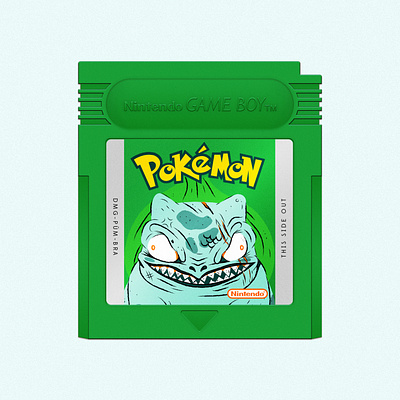 Bulbasaur adobe illustrator bulbasaur catridge gameboy green illustration pokemon vector videogame videogames