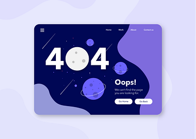 daily UI // 008 404 page 404 404page daily ui dailyui008 design error page space ui uidaily uidailychallenge uidesign uiux undraw ux webdesign