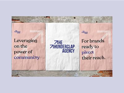The Thunderclap Agency branding design flat poster typography