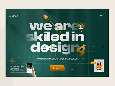 Agency Website Hero agency banner branding creative design hero illustration product design typographic ui uidesign ux uxdesign web site webdesign