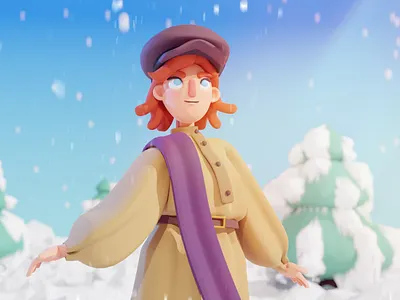 Anastasia 3d 3d art blender character fanart illustration