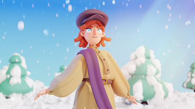 Anastasia 3d 3d art blender character fanart illustration