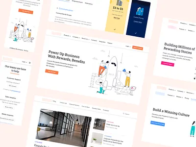 Website for a Saas company landing page ui web