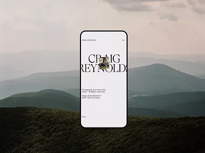 Craig Reynolds clean design interface minimal typography ui ux website