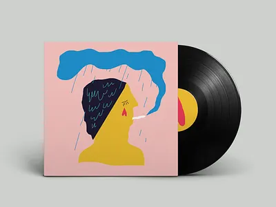 Jeff Buckley 7" Album Design album character clean music pink vinyl