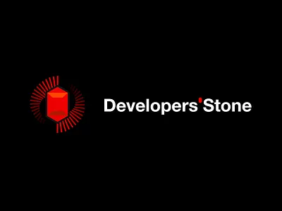 Developers' Stone branding icon illustration logo magic red ruby shine