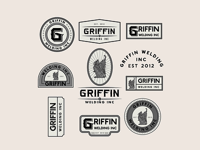 Griffin Welding badgedesign branding design illustration logo logodesign typography vector vectorart vintage badge