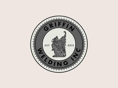 Griffin Welding badgedesign branding design griffin illustration logodesign typography vector vintage badge