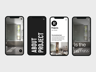 Mobile architecture architecture branding design header minimal portfolio typography ui ux web