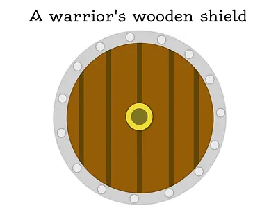 Warriors Wooden Shield design gravit designer illustration warrior warriors