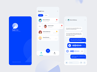 Cycle Chats UI and UX and ICON design app design chat chat app cycle dark icon iran logo message uiux ux