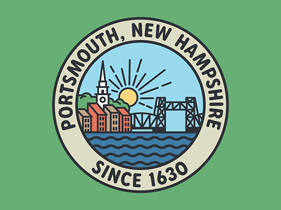 Portsmouth, NH Seal logo new hampshire portsmouth seal vector illustration